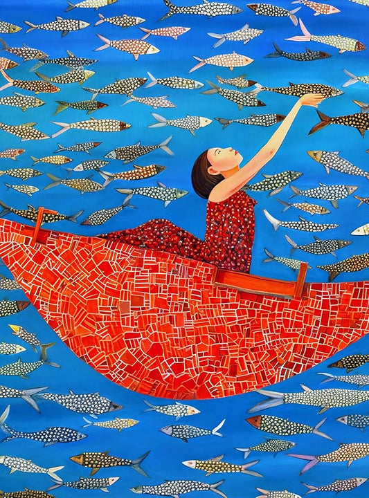 Cross & Glory - The Enchanted Underwater Ballet - 1000 Piece Jigsaw Puzzle for Adults | Modern Art Masterpiece | Vivid Undersea Illustration