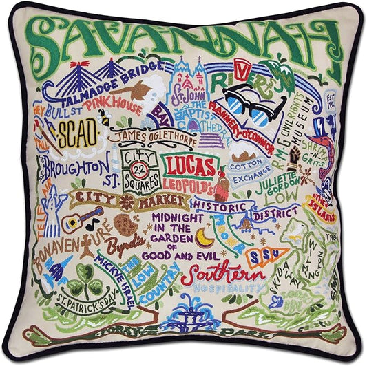 Catstudio Savannah Embroidered Decorative Throw Pillow