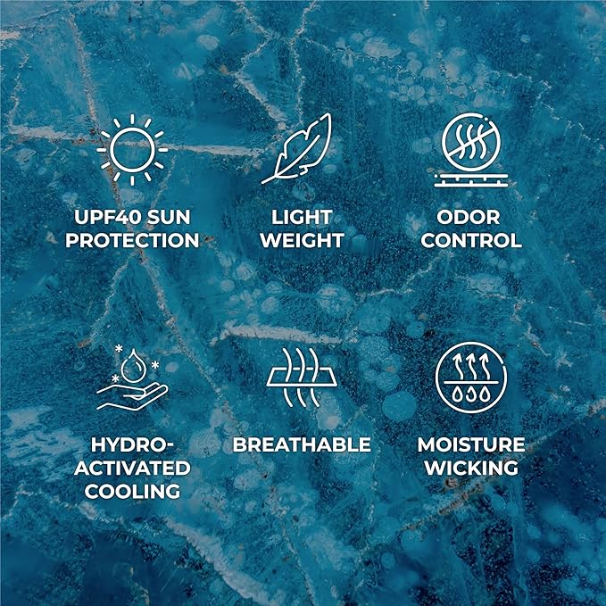 SHAKEitCOOL Original Cooling Towel – Be Cool in Style - Heat Relief, Soft, Lightweight, Sun Protection, Easy Clean - Perfect for Biking, Running, Yoga, Gym, Gardening - Basketball