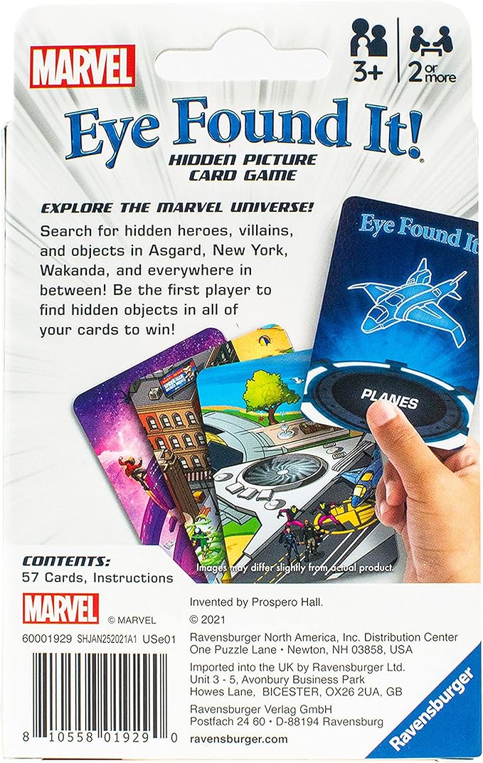 Ravensburger Marvel Eye Found It Card Game - Engaging Board Game for Children and Adults | Enhances Skill Development | Fun Family Entertainment | Over 3 Million Sold Worldwide