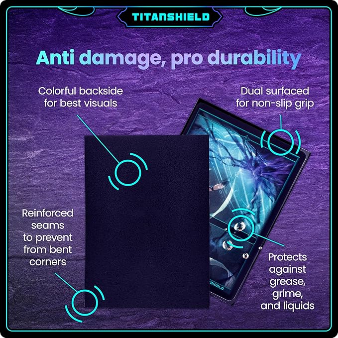TitanShield Premium Card Sleeves | Compatible with Pokemon, One Piece, Lorcana, Flesh & Blood, & Magic The Gathering MTG | (150 Sleeves - Standard) (1, Black, Standard | 66x91mm)