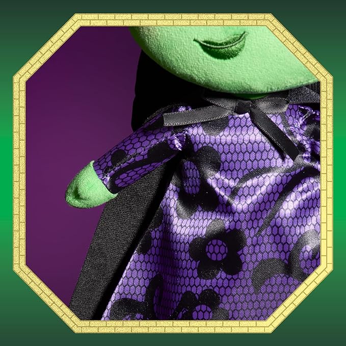 WICKED Universal Small 14-inch Plush Elphaba Doll, Amazon Exclusive, Easter Basket Fillers, Gifts, Presents, Toy for Fans, Collectors, Teens, Girls, Kids, Ages 3 and Up