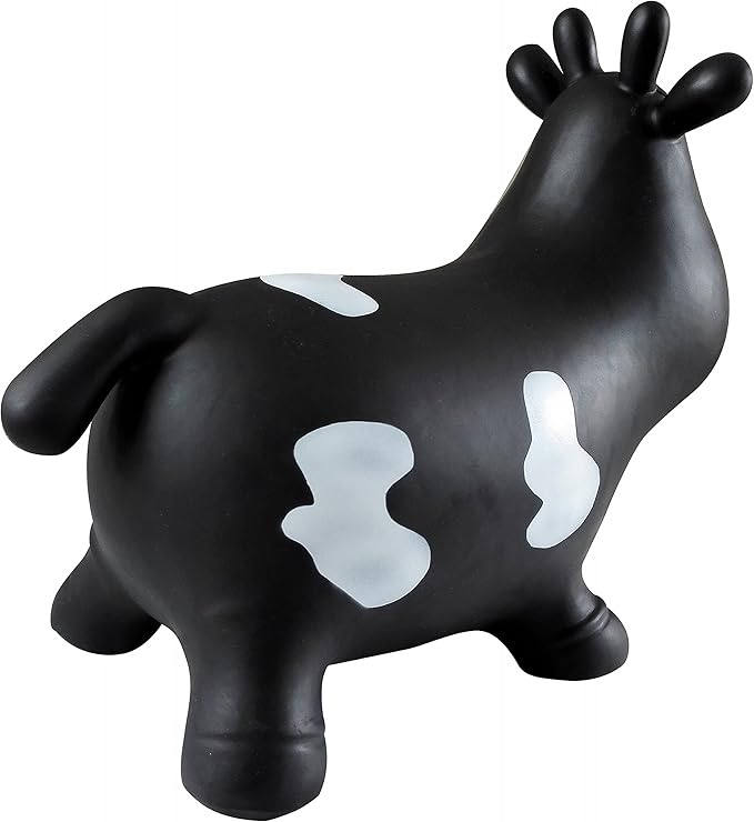 AppleRound Inflatable Ride-on Bouncy Animal Hopper – Horse, Cow or Unicorn – Kids Space Hopper Bouncer with Hand Pump – Jumping Toy for Indoor/Outdoor Play