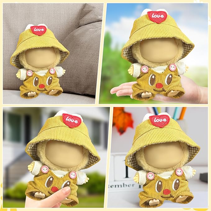 Clothes Fit for 17CM Doll, Fashion Doll Clothes Outfit Set Cute Theme Designer Toys Dress Accessories for Collector Fans Display (Yellow Cub)