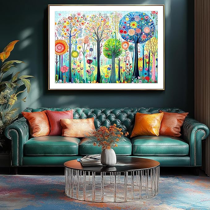 Spring Forest 500 Piece Puzzles for Adults, Fun Puzzles for Adults 500 Pieces with HD Print & Poster, 15" X 23" Dust Free Halloween Christmas Family Games
