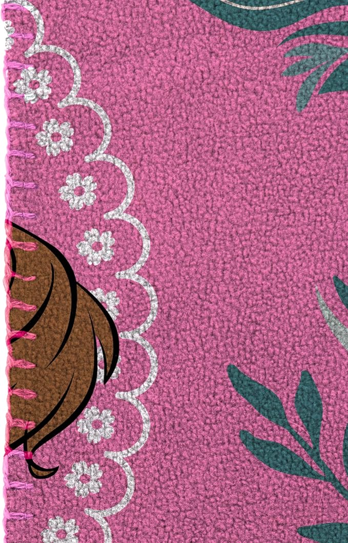 Jay Franco Kids Plush Throw Blanket – Soft & Cozy Fleece Throw for Bedroom & Couch Décor, Official Licensed Product, Pink - Princess, 40x50 - Travel Blanket