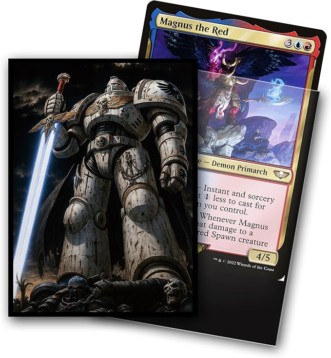 MTG Card Sleeves, Ultra Clear Front & Matte Finish Back, 100 Count Standard Size Matte Art Sleeve for Magic The Gathering (Doomsday Mecha)