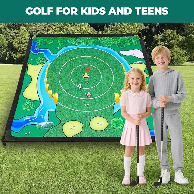 Chipping Golf Game Set, Golf Game, Balls x 40, The Original Portable Golf Game for Chipping Practice for Family Golfers (Free Adjustable Golf Club)