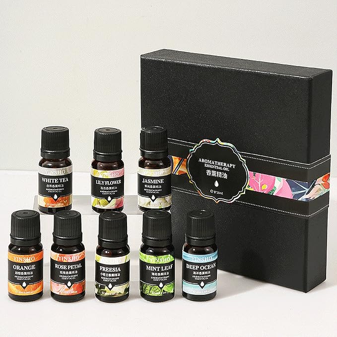 YIN SHO Aromatherapy Essential Oil Sets Freesia Jasmine Etc 10ml 100% Pure Natural Premium Organic Set