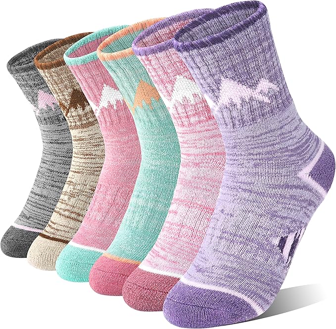 ANTSANG Kids Toddlers Boys Girls Merino Wool Hiking Athletic Thermal Warm Winter Socks
