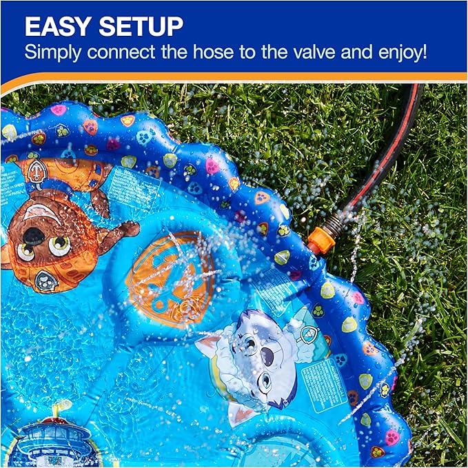 SwimWays PAW Patrol Splash Mat, Kids Splash Pad, Outdoor Toys, PAW Patrol Party Supplies and Water Toys for Kids Ages 1 & Up