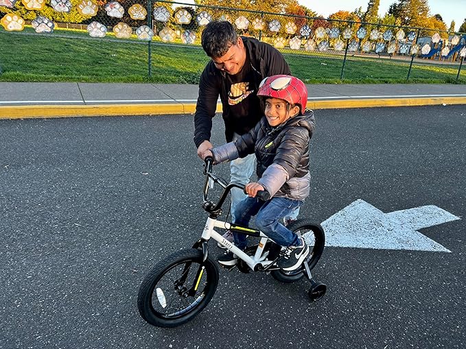 12 14 16 18 Inch Kids Bike BMX Style Bicycle with Training Wheels Coaster Brake for 2-10 Years Old Toddlers Boys Girls Multiple Colors