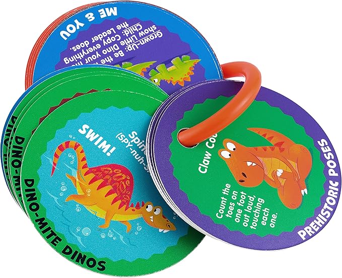 MOLLYBEE KIDS Dino Stomp and Roar, Toddler and Preschool Dinosaur Activity Cards, Gifts for 3, 4 Year Olds, Toddler Activities