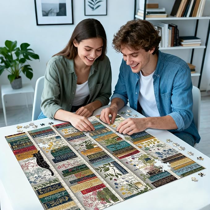 Puzzle 1000 Piece for Adults Jigsaw Featuring Aesthetic Home Decoration Unique Gift for Cat Lovers Premium Large Puzzle for Family Fun (Cozy Cat Puzzles-1000pcs)