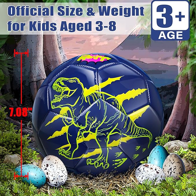 Size 3 Soccer Ball for Boys Kid Ages 3 4-6 6-8 Outdoors Indoor Sports Recreation Soccer Ball for Boys Toddlers Children Christmas Birthday