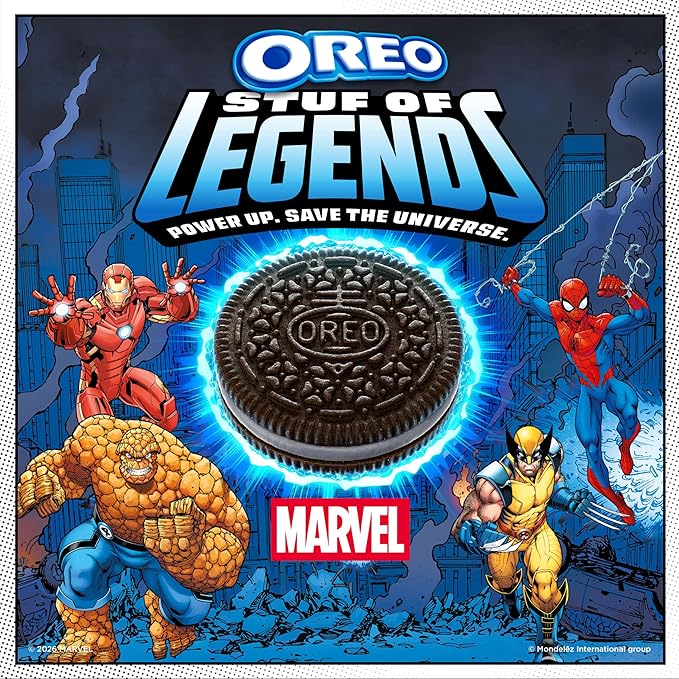 MARVEL OREO Stuf of Legends Chocolate Sandwich Cookies, Special Edition, 10.68 oz (Pack of 2)