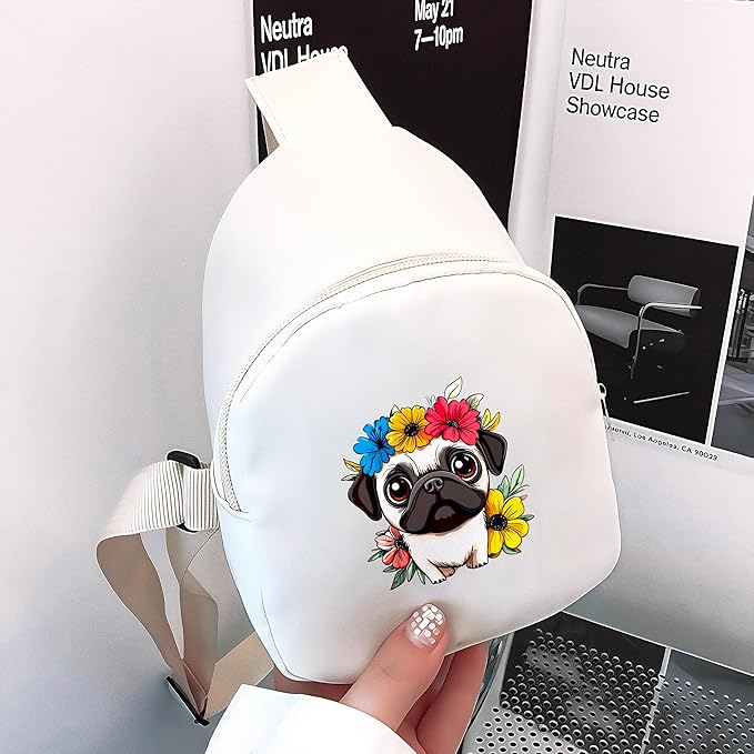 Pug Mini Sling Bag, Crossbody Bag, Toddler Purse For Kids Girl, Birthday Gift For 4 5 6 7 8 9 10 11 12 Year Old Gifts For Daughter, Granddaughter, Sister, Niece!