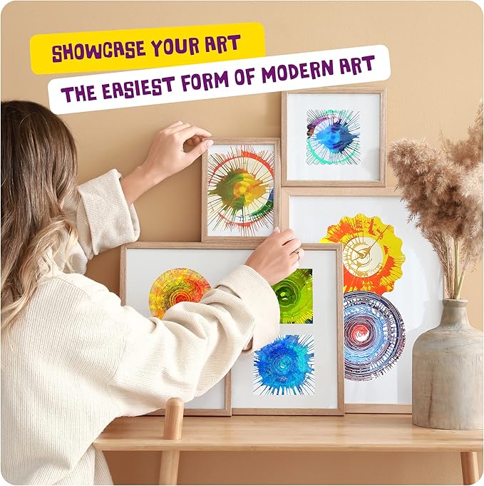 Dan&Darci Paint Spin Art Machine Kit for Kids - Arts & Crafts for Boys & Girls Ages - Art Craft Set Gifts for 6-9 Year Old Boy, Girl - Painting Spinner Toys - Birthday Gift Ideas for Ages 6-12 Years