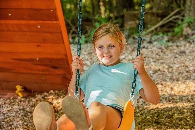 Jack and June Playset Belt Swing with 80" Chains Made for 5' and 6' Deck Height - Multiple Colors Available