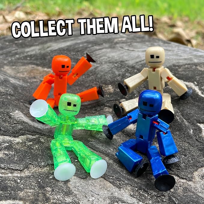 Zing StikBot Single Pack - Includes 1 StikBot - Collectible Action Figures and Accessories, Stop Motion Animation, Ages 4 and Up (Sand)