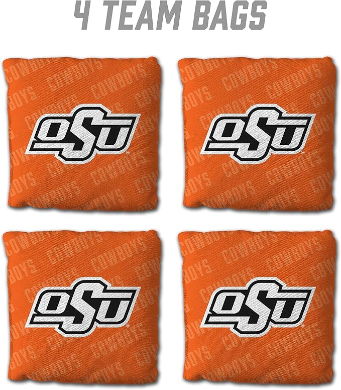YouTheFan Officially-Licensed NCAA Set of 4 Cornhole Bags - All Weather Regulation 6” x 6” Size - 16oz Weight - Designed in USA