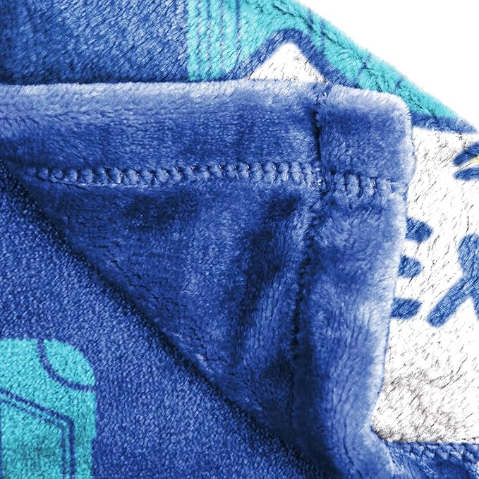 Jay Franco Kids Plush Throw Blanket – Soft & Cozy Fleece Throw for Bedroom & Couch Décor, Official Licensed Product, Blue - Spidey & Friends, 60x90 - Large Blanket