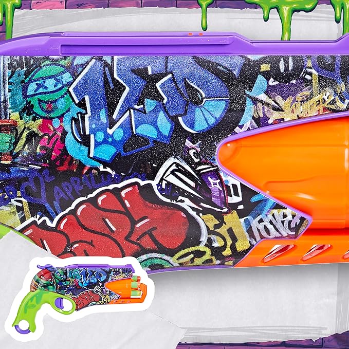 Nerf Teenage Mutant Ninja Turtles Blaster, 10 Elite Darts, Toy Foam Blasters, Ages 8 and Up