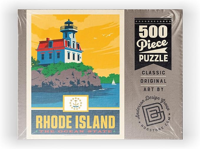 MyPuzzle Rhode Island: The Ocean State - Premium 500 Piece Jigsaw Puzzle for Adults