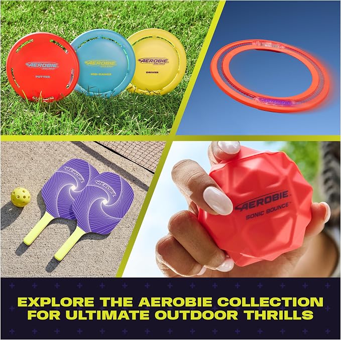 Aerobie Bounce Disc, Throwing Disc Toy for Kids, Backyard Toys, Outdoor Games for Adults & Family, Ages 5 & Up