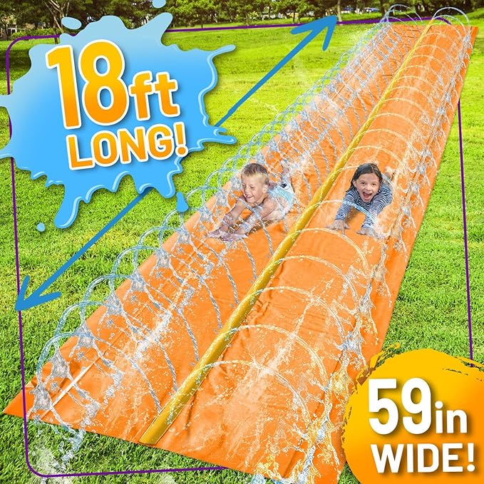 Stargo 18 x 5 ft - Slip Splash and Slide, Water Slides for Kids - Backyard waterslide for Kid Outdoor Fun Summer Water Toys, Water Activities for Kids and adults for backyard fun, Ages 4-8, 5 6 7 8-12