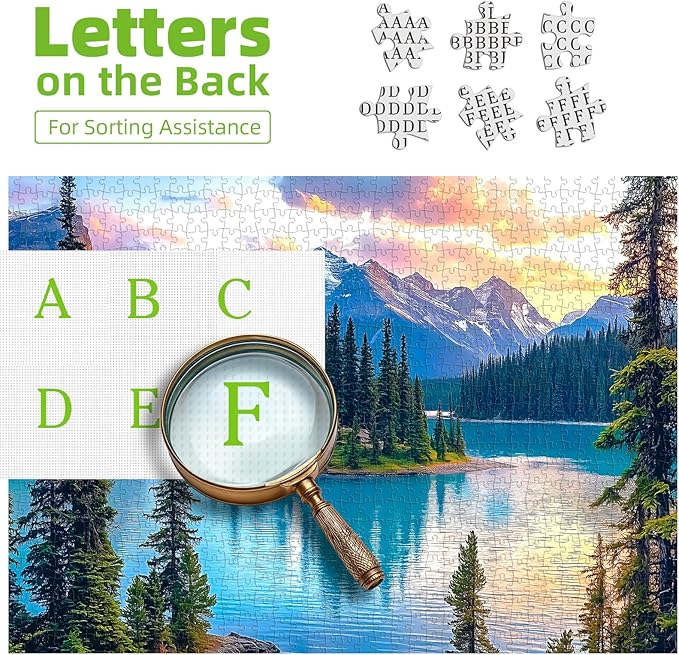 Blueforest Moraine Lake Puzzles for Adults 1000 Pieces, Canada Banff National Park Nature Landscape Jigsaw Puzzle, Impossible Hard Difficult Challenging Puzzles for Adults 27.5x19.7 Inch Art Puzzle