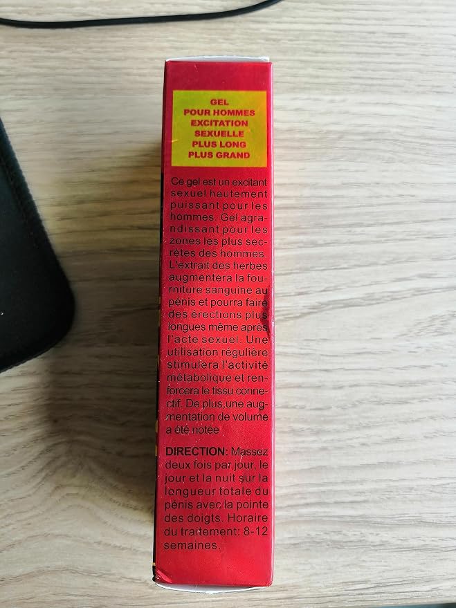 Men's Massage Cream Penis Becomes Longer Thicker Enhancement Men Energy for Care Delay Performance Boost Strength (50g) (Red)