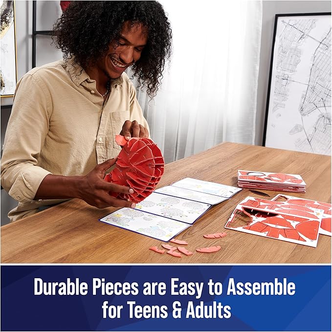 4D Build, Marvel Spider-Man 3D Puzzle Model Kit with Stand 82 Pcs | Spider-Man Desk Decor | Building Toys | 3D Puzzles for Adults & Teens 12+