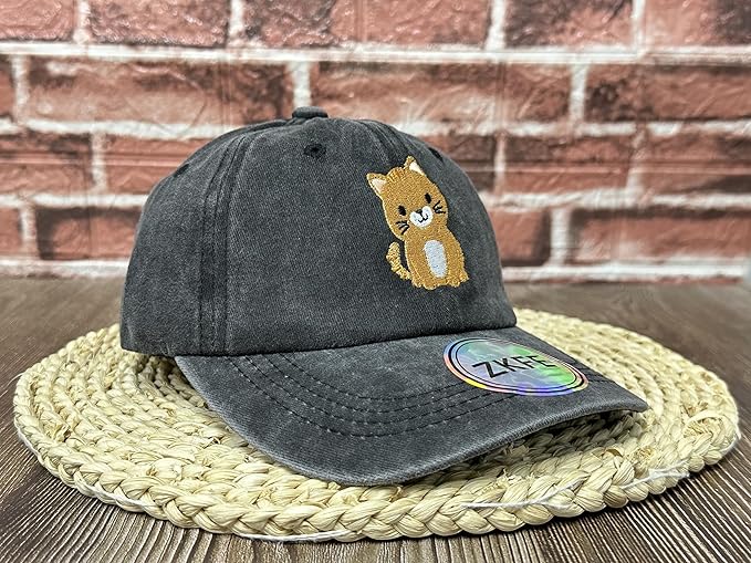 Embroidered Animal Baseball Hats for Boy and Girl