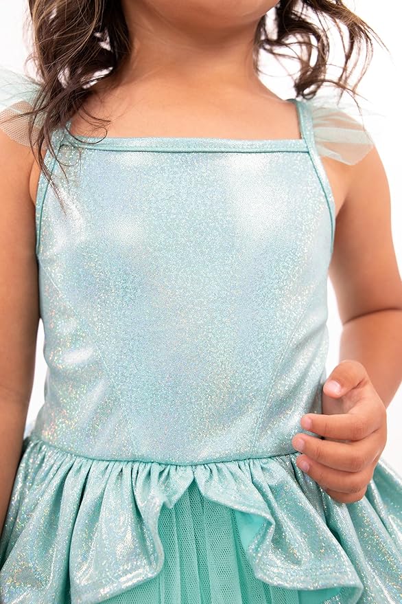 Little Adventures Teal Tutu Princess Dress Up Costume - Machine Washable Child Pretend Play Dress with No Glitter