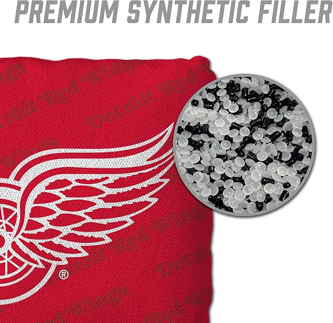 YouTheFan Officially-Licensed NHL Set of 4 Cornhole Bags - All Weather Regulation 6” x 6” Size - 16oz Weight - Designed in USA