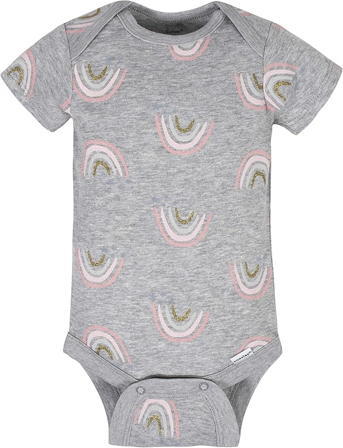 Gerber Baby Girls' 8-pack Short Sleeve Onesies Bodysuits