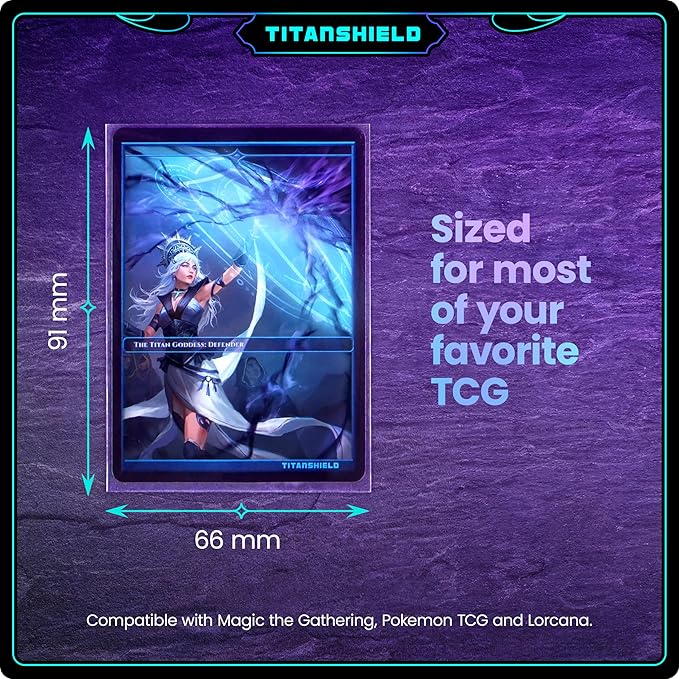 TitanShield Premium Card Sleeves | Compatible with Pokemon, One Piece, Lorcana, Flesh & Blood, & Magic The Gathering MTG | (150 Sleeves - Standard) (3, Clear, Standard | 66x91mm)