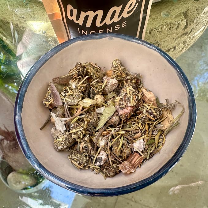 Natural Resin, Herbs & Essence Purify Mix - Blend with Sage, Rosemary, Menthol & Lemongrass - Cleansing Loose Incense for Meditation, Rituals & Home Fragrance - 2.22 oz