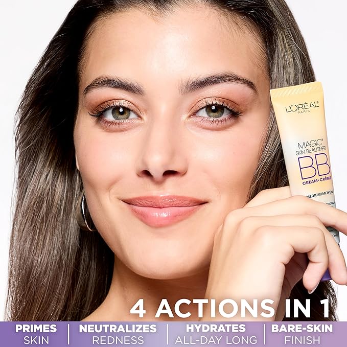L'Oréal Paris Makeup Magic Skin Beautifier BB Cream Tinted Moisturizer, Light, 1 fl oz, 1 Count