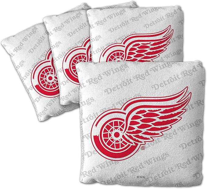 YouTheFan Officially-Licensed NHL Set of 4 Cornhole Bags - All Weather Regulation 6” x 6” Size - 16oz Weight - Designed in USA
