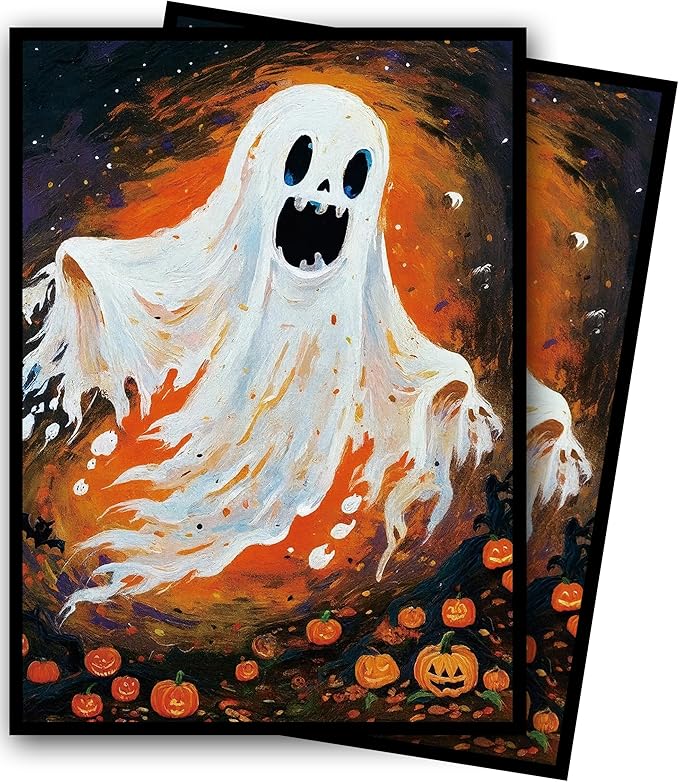 MTG Card Sleeves, Ultra Clear Front & Matte Finish Back, 100 Count Standard Size Matte Art Sleeve for Magic The Gathering (Ghost)