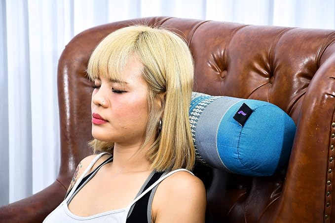 Leewadee Small Yoga Bolster – Shape-Retaining Cervical Neck Roll, Tube Pillow for Comfortable Reading, Kapok Filling, 22 x 6 x 6 inches