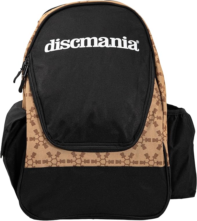 Discmania Fanatic Go Disc Golf Backpack | 18 Capacity + Top Pocket for 2 Putters | Lightweight, Durable Disc Golf Bag | Tall Side Pocket, Bottle Holder | Padded Straps & Water-Resistant Shell