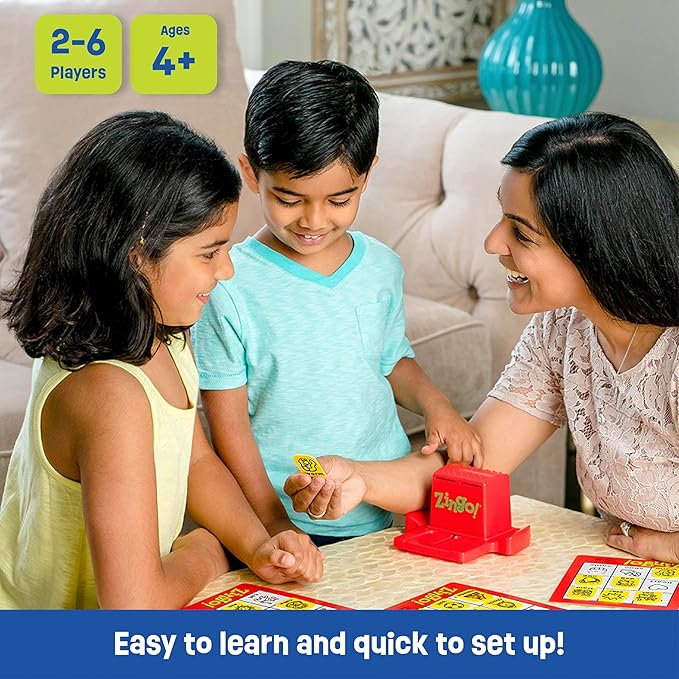 ThinkFun Zingo Bingo Award Winning Preschool Game for Pre-Readers and Early Readers Age 4 and Up - One of the Most Popular Board Games for Boys and Girls and their Parents (97700)