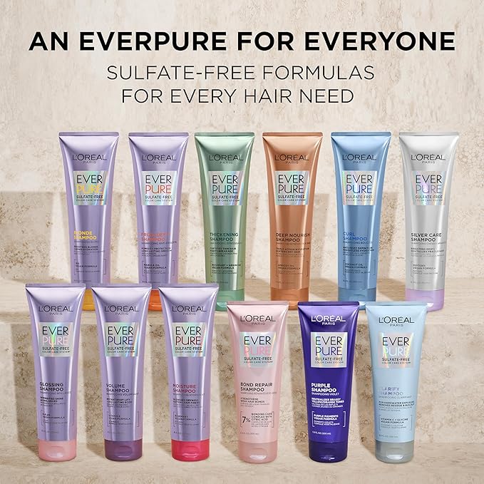 L'Oreal Paris Thickening Sulfate Free Conditioner, Thickens + Strengthens Thin, Fragile Hair, Hair Care with Rosemary Leaf, EverPure, 8.5 Fl Oz (Packaging May Vary)