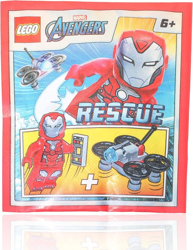 LEGO Marvel Super Heroes Avengers Infinity War Minifigure - Iron Rescue (Pepper Potts) in Red Armor with Drone 76164