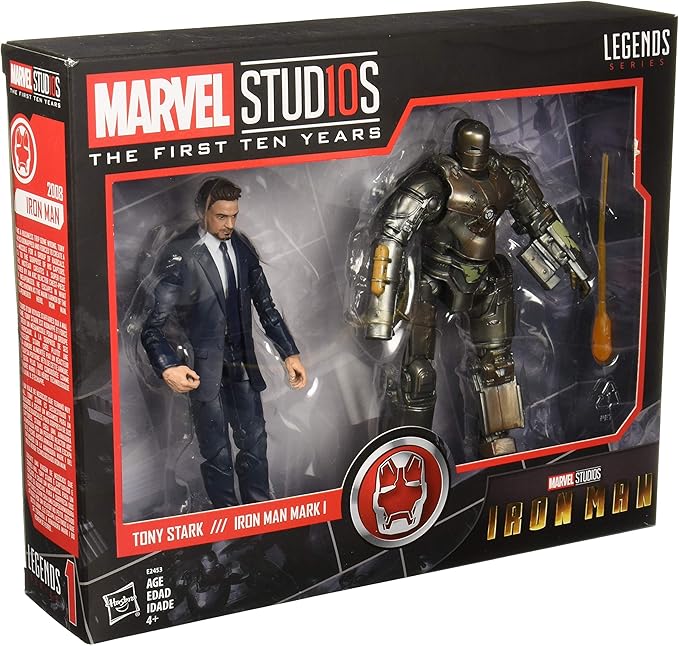 Marvel Studios Legends Series Hasbro Tony Stark & Iron Man Mark 1 2-Pack Action Figures.