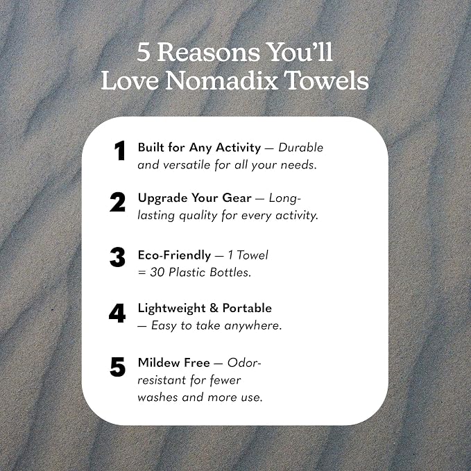Nomadix Original Towel - Perfect for Beach, Pool, Travel, Camping, Yoga - Made with Recycled Materials - Super Absorbent - Sand Resistant - Switchback Multi - 72.5x30