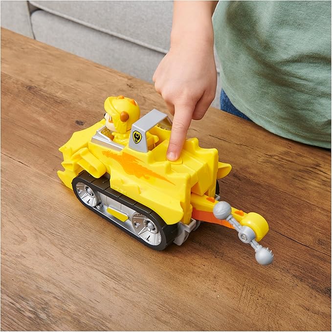 Paw Patrol, Rescue Knights Rubble Transforming Toy Car with Collectible Action Figure, Kids Toys for Ages 3 and up